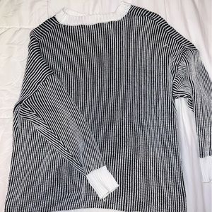 Striped, Textured Sweater , Plus Size